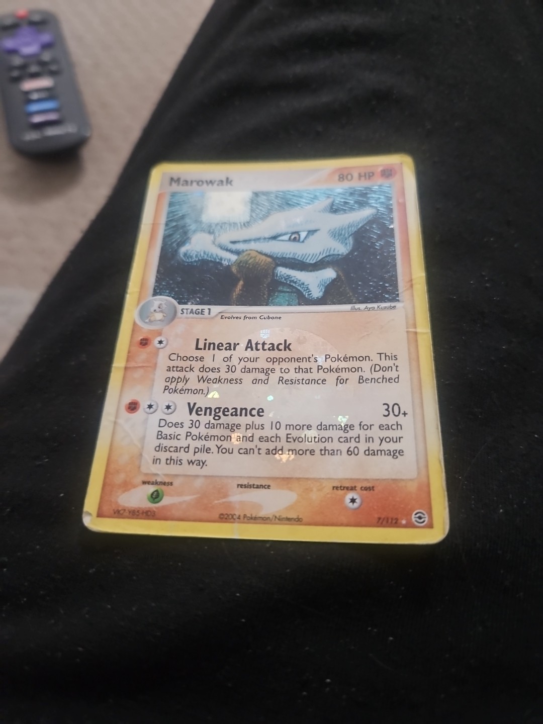 Marowak 7/112 Holo Rare - Heavily Played - FireRed & LeafGreen 2004 Pokemon TCG