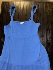 SKIES ARE BLUE Ruffle Tiered Flowy Maxi Dress Cottagecore M