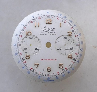 ORIGINAL CHRONOGRAPH ZIFFERBLATT FÜR UHRWERK KALIBER VALJOUX 23 34,00 MM