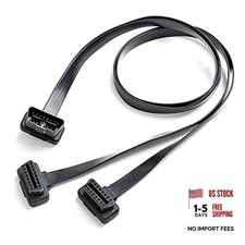 -B4 OBD II OBD2 16 Pin Splitter Extension 1x Male and 2X Female 10 PACK