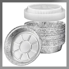 Aluminum Foil Pans with Clear Dome Lids Recyclable Disposable Containers