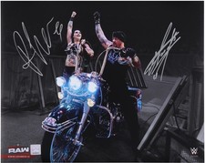 The Undertaker and Rhea Ripley WWE Signed 16