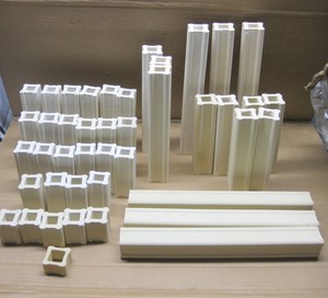 Ceramic Kiln Posts 1-5/8" Square Various Lengths Lot Of 43