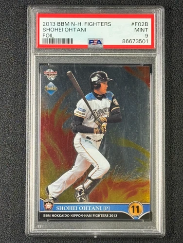 SHOHEI OHTANI PSA 9 2013 BBM NIPPON HAM FIGHTERS FOIL SP #F02B ROOKIE RC MINT