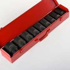 1" Drive Deep Metric Size Air Impact Socket Set