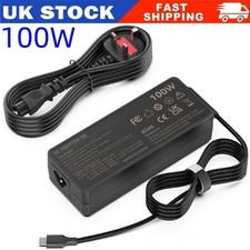 Image of 100W TYPE-C USB-C Laptop Power Adapter Charger For Lenovo Acer HP ASUS Dell UK