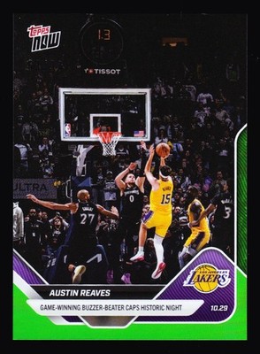 Austin Reaves LA Lakers 1st Since Kobe Bryant 2025-26 Topps Now #37 Green 63/99
