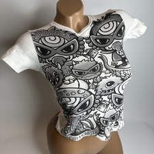 Hysteric Glamour Mini Japan Hungry Monster Baby Tee XXS Kawaii Y2K Streetwear