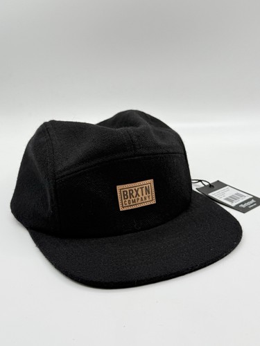 Brixton Hat Co. 5-Panel Gray Strapback Hat Cap Black Wool Blend Surfer Skater