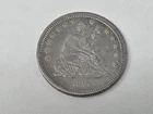 1862-P SEATED LIBERTY QUARTER, Philadelphia Mint, AU Range