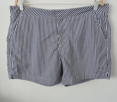 Process Black Women's Summer Striped Straight Leg Shorts Size Uk 12/Eu L - Image 1 of 4