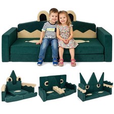 17 PCS Modular Kids Play Couch, Multifunctional Convertible Kids Sofa Furniture