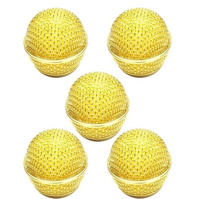5× Gold Mesh Microphone Grille Fits Shure SM58 SM58LC Beta58 Dynamic Mic