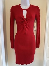 No Boundaries Sexy Women's Sweater Red Dress S NWT