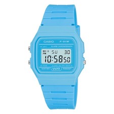 Casio Watch F-91WC-2AEF Unisex Digital Retro Collection Baby Blue