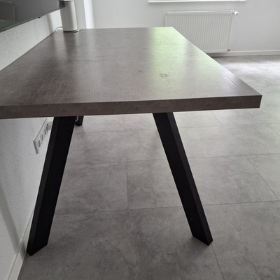 Esstisch DENVER - Artisan Eiche - anthrazit - 120-160x90 cm Esszimmertisch