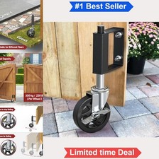 Gate Caster Spring Loaded Heavy Duty 220LB Swivel Wheel for Wooden Fence Gate