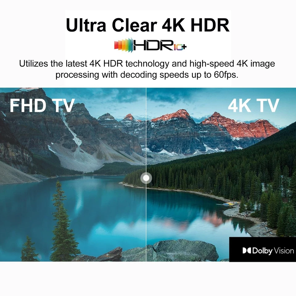 Google TV Box 4K Ultra HD Streaming Media Player 4GB RAM 32GB Smart Android TV - Immagine 3 di 4