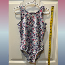 GK Practice Leotard Child Medium Gymnastics Blue Pre Owned Excellent Condition