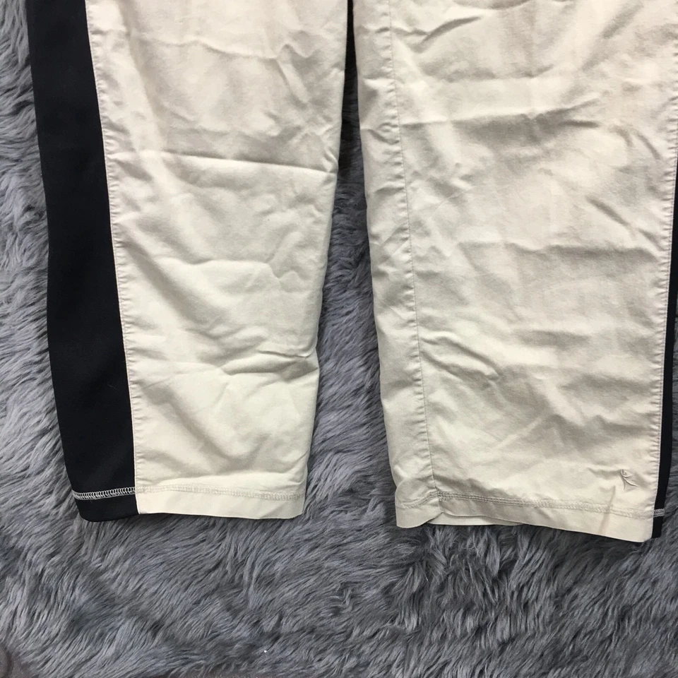 Danskin Now 裤子女式中号 8/10 Petite 32X29 棕褐色燕尾服拉链口袋 — 第 4/4 张图片