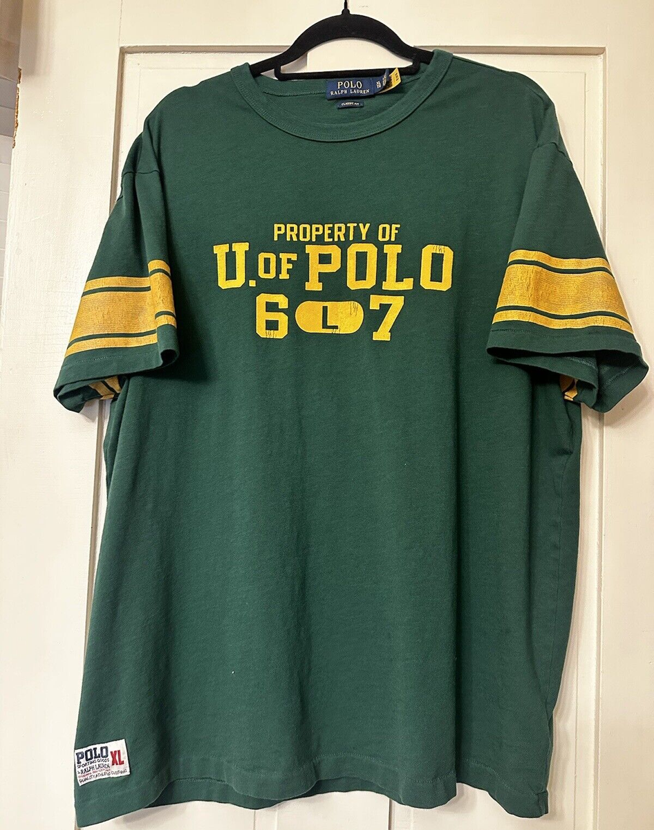 Polo RALPH LAUREN Sporting Goods Graphic T-SHIRT Green Yellow