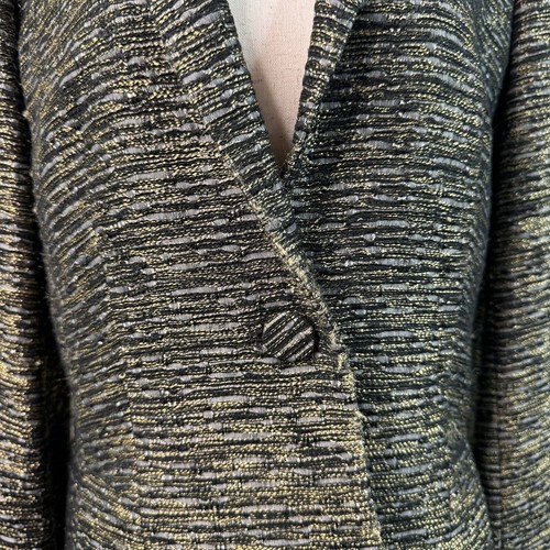 Lafayette 148 Jacket Metallic Tweed Blazer Classic Luxe Size 8 Evening Holiday - Picture 2 of 17