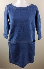 LOFT Ann Taylor Women's 3/4 Sleeve Denim Dress Size XS