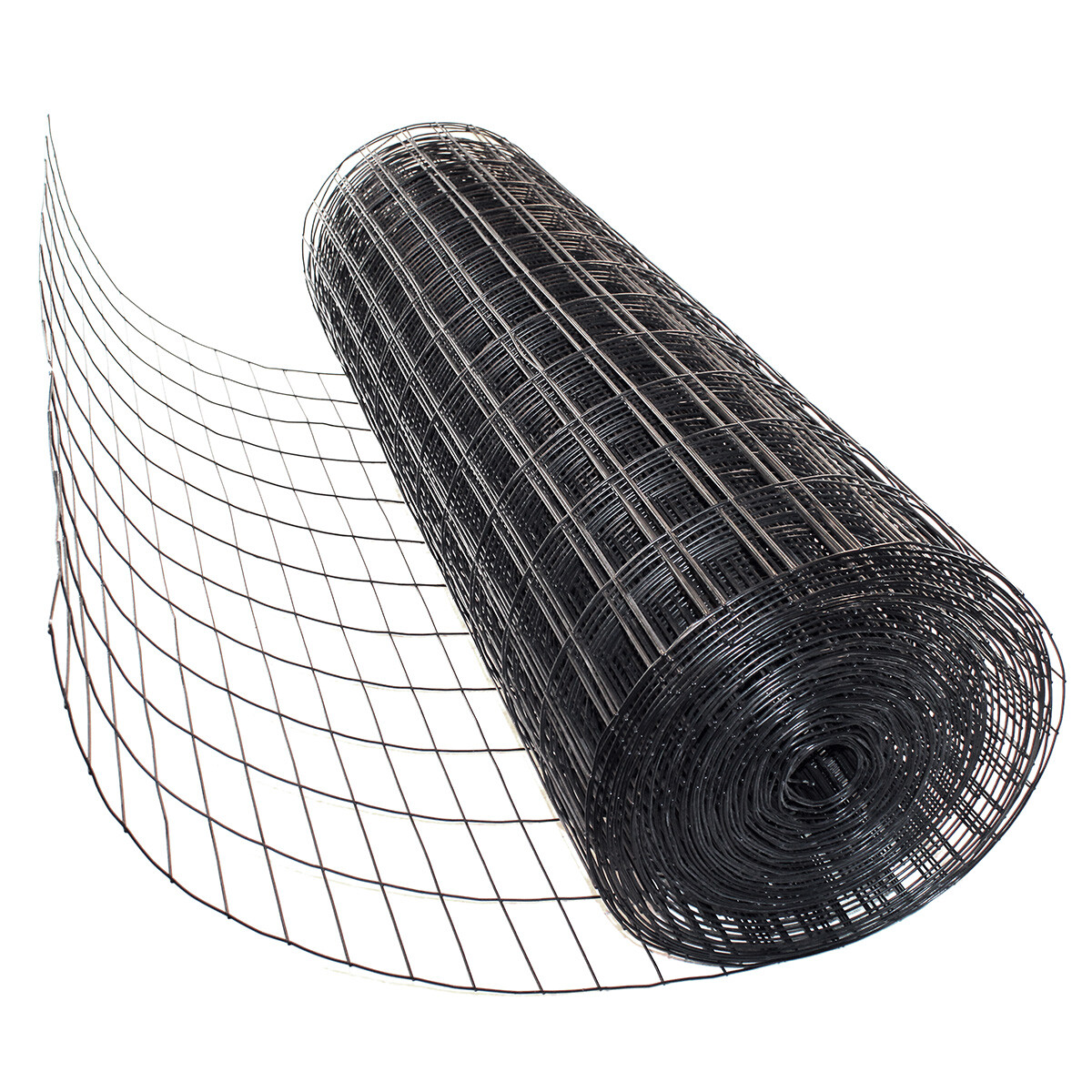4'x100' 14ga Galv Steel Black PVC Coated Welded Wire 1.5'' x 4'' - Animal Fence