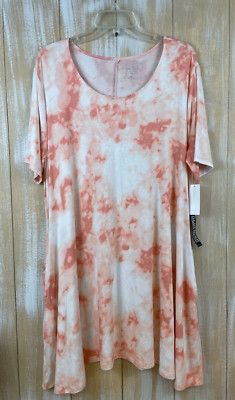 NWT Soho Street New York & Company Women's Peach & White Casual Dress XL