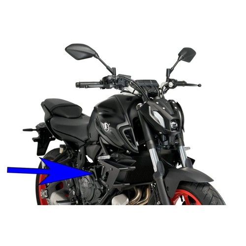 WINGLETS DOWNFORCE NAKED PUIG FUR YAMAHA MT-07 700 PURE 2023 > 2024 SCHWARZ