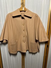 Vintage Wool Cape Coat Batwing Coat Beige