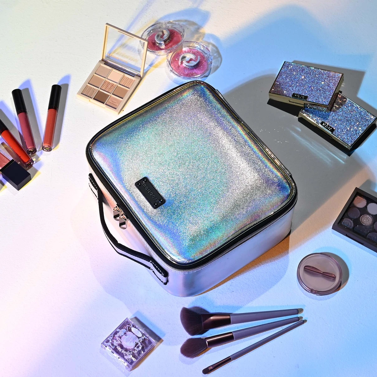 Byootique Small Makeup Case Storage Box Cosmetic Bag Mirror