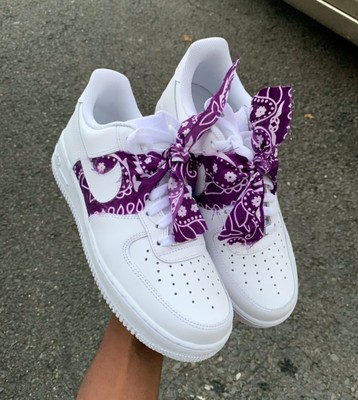 Custom Burgundy Bandana Air Force 1 | eBay