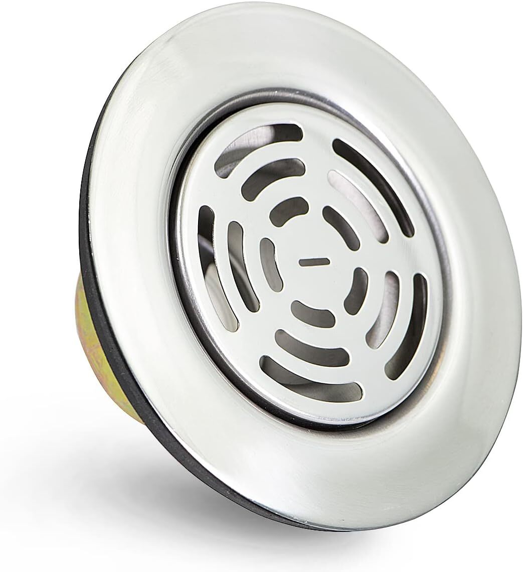 Highcraft 97I3 Flat Stainless Steel RV Mobile Shower Strainer-Drain Assembly ...