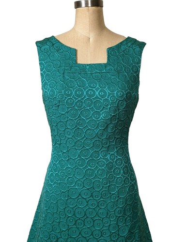 nine west peplum dress Nine West Orange Peplum Sleeveless Midi Dress Career Ruffle Waist Retro Sz  4