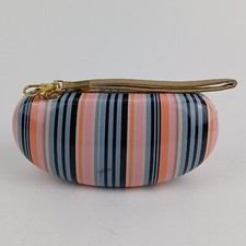 Nanette Lepore Sunglasses Case Hard Shell Striped Eyeglasses Travel Carrier