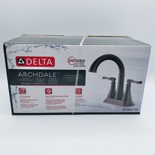 Delta Archdale 4-in Centerset Bathroom Sink Faucet with Drain Venetian Bronze