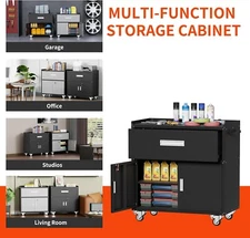 Cofar 35" H Tool Chest with Doors and Adjustable Shelves, Metal Garage Cabinet