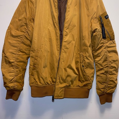 Pull & Bear Outwear All Weather Gear Puff Jacket Brown Yellow Men’s Sz Large 40 - Picture 10 of 11