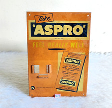 Vintage ASPRO Advertising Pain Reliever Nicholas Product Tin Sign Board TS537
