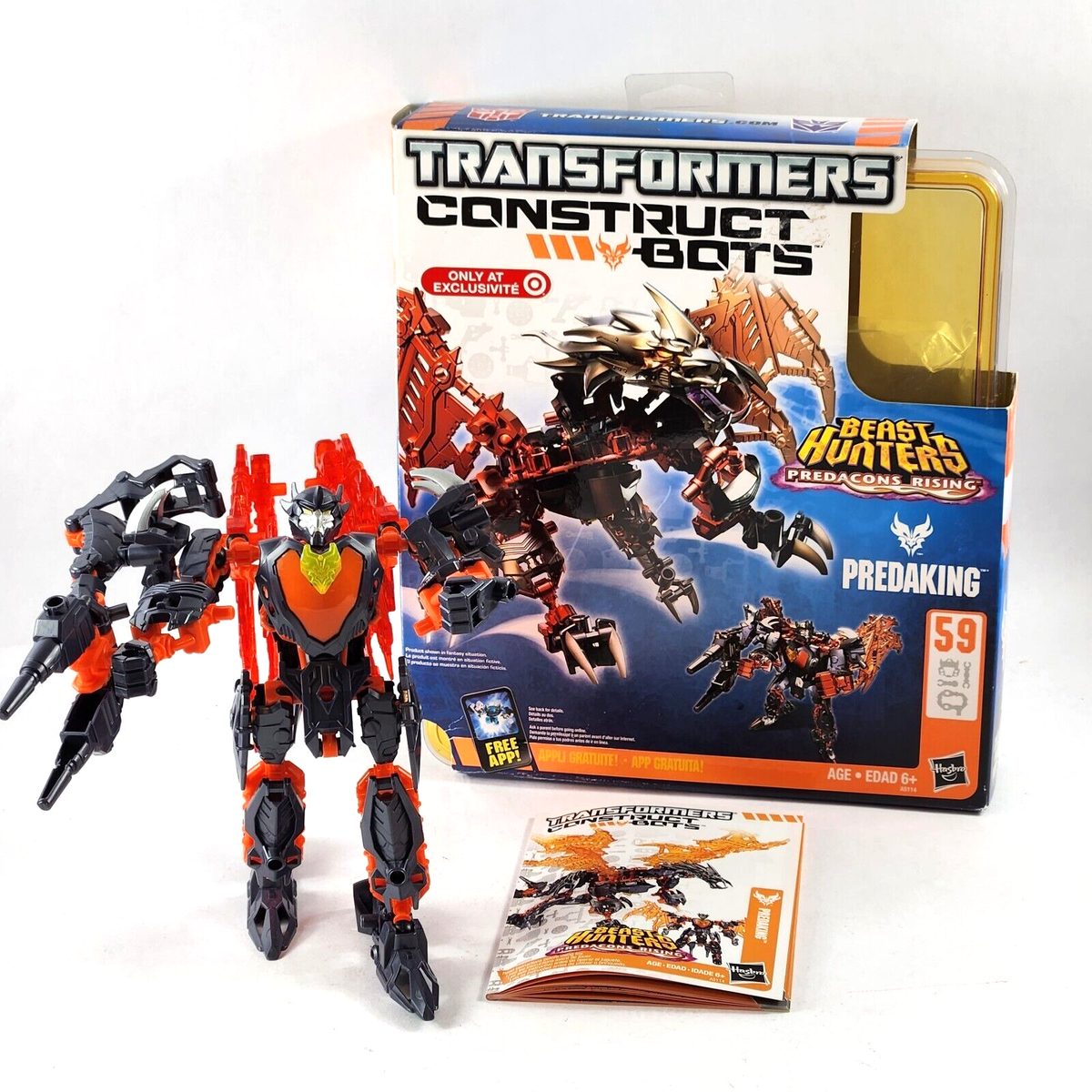 Transformers Construct Bots PREDAKING Beast Hunters Predacons