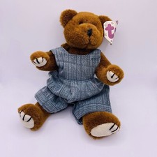 COLLECTIBLE RETIRED 1993 ATTIC TREASURES TY HENRY BROWN BEAR MOVABLE BEANIE BABY