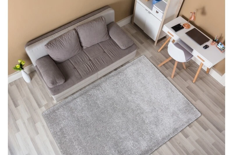 Amazing Modern Rug shaggy "FLUFFY" 5cm, soft, single-colour, SILVER High Quality - Image 3 of 4