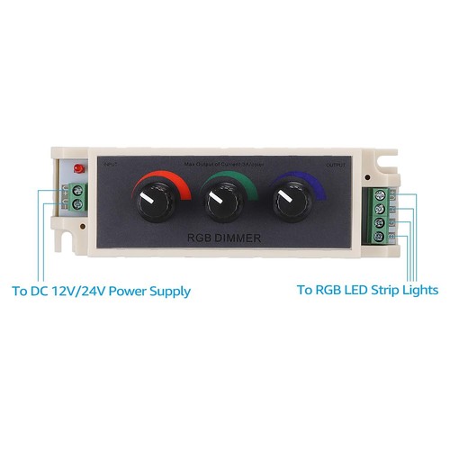 LED three way dimmer RGB light strip dimming knob dimming controller DC12-24V - Picture 7 of 12
