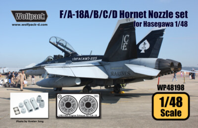 MW22 WOLFPACK WP48198 F/A-18A/B/C/D HORNET F404 ENGINE NOZZLE SET (FOR HASEGAWA 