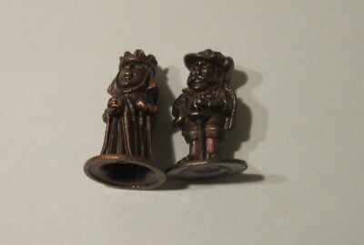 KINDER ÜBERRASCHUNGSFIGUR METALL MITTELALTER KÖNIGIN & MUSKETIER 2 FIGUREN 1998