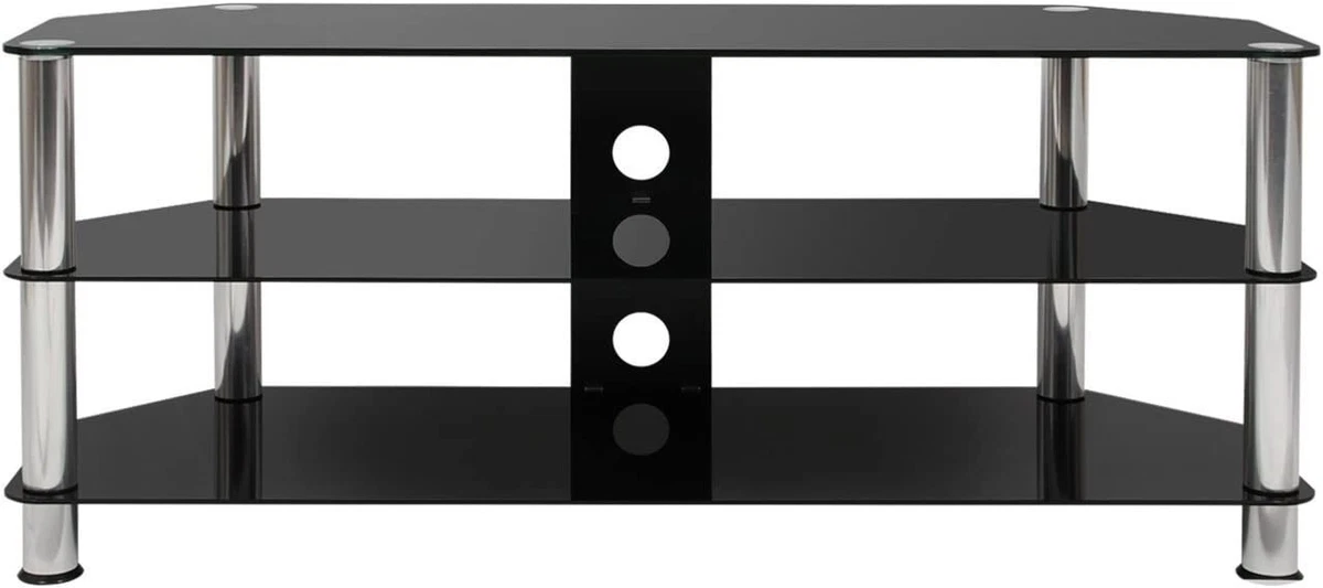 Silver glass tv stand outlet