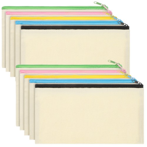 10 Pcs Zipper Pencil Case Makeup Pouch Purse Organizer Pouches Travel