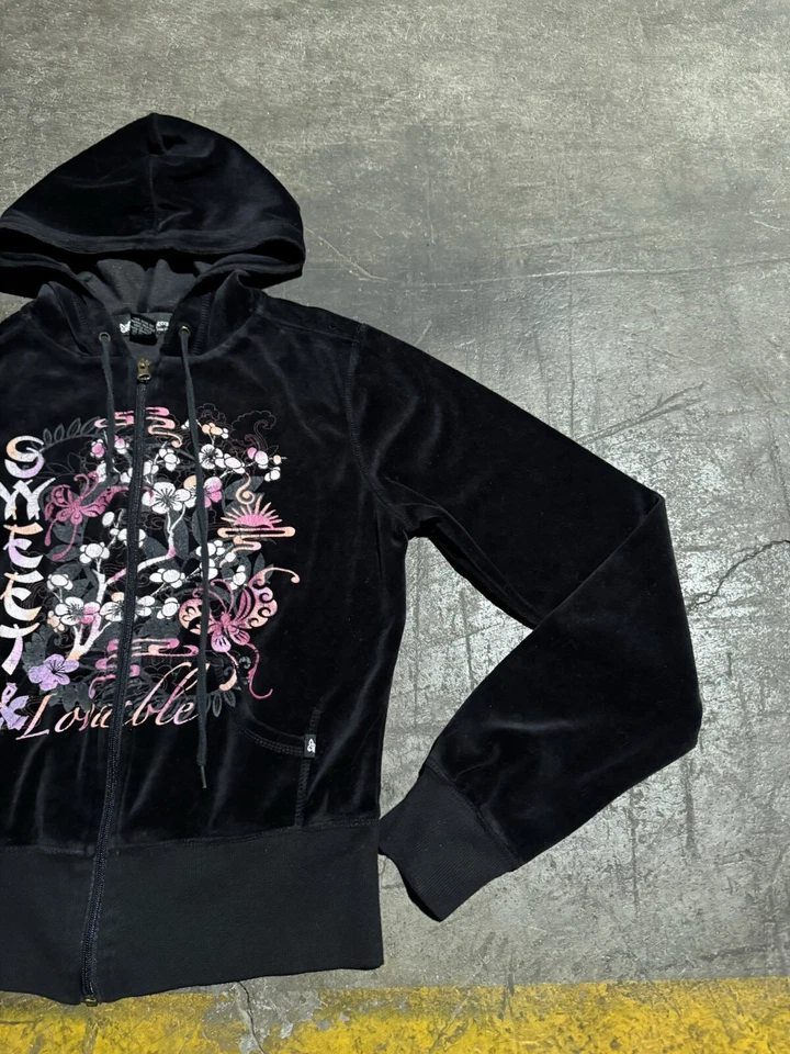 Sudadera con capucha vintage Y2K autoestima cremallera para mujer grande Y2K jugosa edición estilo resistente Foto 4 de 4