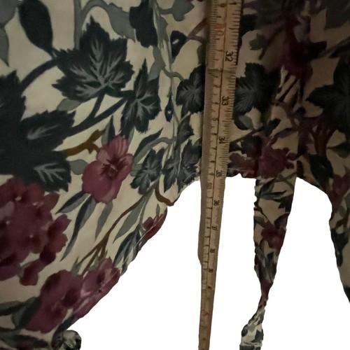 Poncho Top Apron Handmade Women XL 1X 2X Birds Floral Vintage Attached Tie Belt - Picture 8 of 9